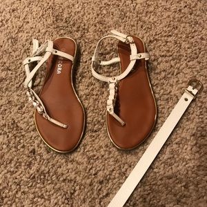 Pandora Sandals with Matching Belt, Size 8.5